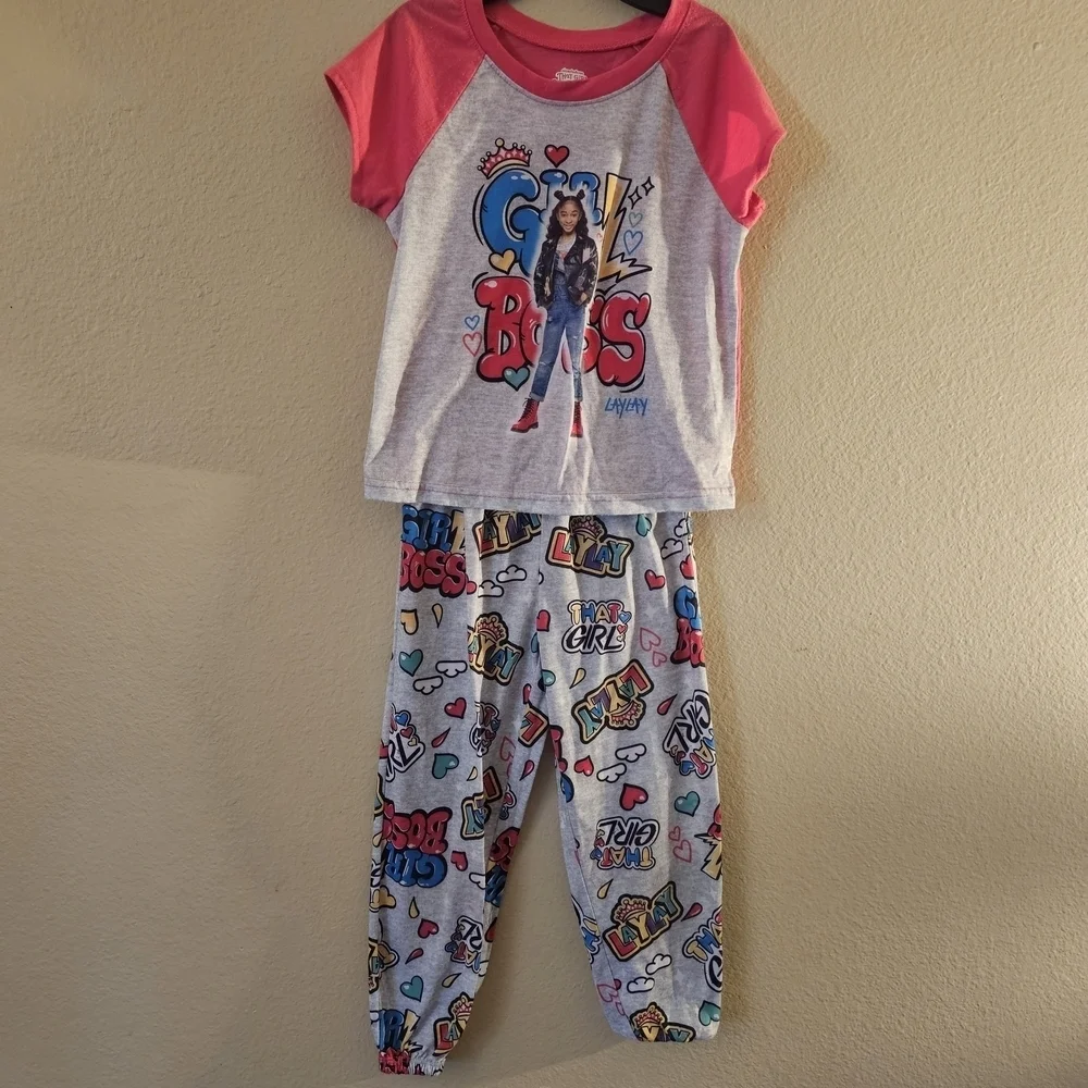 Nickelodeon Girl Boss Pajama Set - Pink and Gray